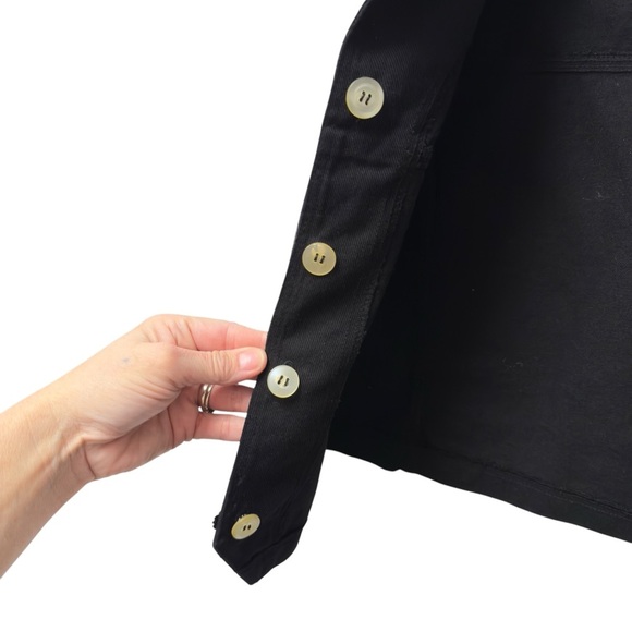 Vintage Watch LA Black Denim Festival Western Biker Y2K Vest with Silver Accents - Picture 6 of 14